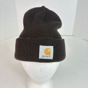 Carhartt Cuffed Winter Beanie, Brown, Logo, Knit, One Size